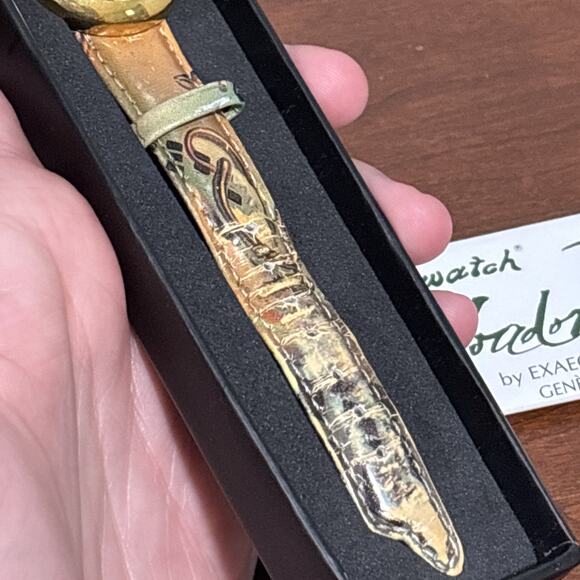 Salvador Dali Softwatch By Exaequo Geneve Melting Watch 92009 Box manual - Picture 4 of 12